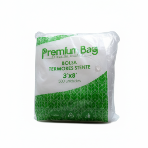 PAQ BOLSA TRANSPARENTE 3X8 (CHARAMUSCA) 500UND